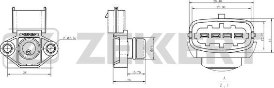 Zekkert SE-1056 - Capteur, pression du tuyau d'admission cwaw.fr