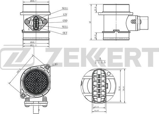 Zekkert SE-1064 - Capteur, pression du tuyau d'admission cwaw.fr