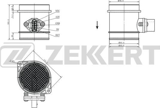 Zekkert SE-1066 - Capteur, pression du tuyau d'admission cwaw.fr