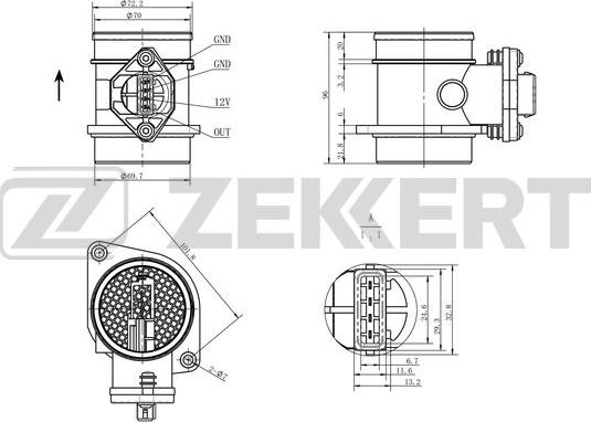 Zekkert SE-1060 - Capteur, pression du tuyau d'admission cwaw.fr