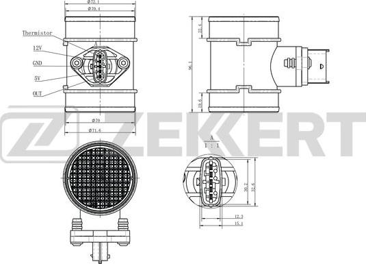 Zekkert SE-1068 - Capteur, pression du tuyau d'admission cwaw.fr