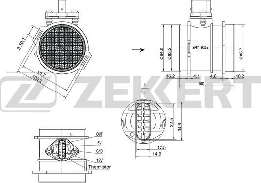 Zekkert SE-1062 - Capteur, pression du tuyau d'admission cwaw.fr