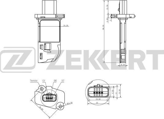 Zekkert SE-1009 - Débitmètre de masse d'air cwaw.fr