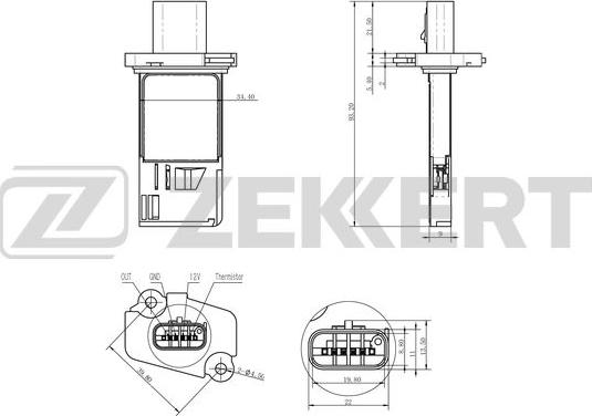 Zekkert SE-1006 - Débitmètre de masse d'air cwaw.fr