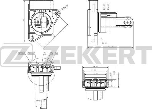 Zekkert SE-1007 - Débitmètre de masse d'air cwaw.fr