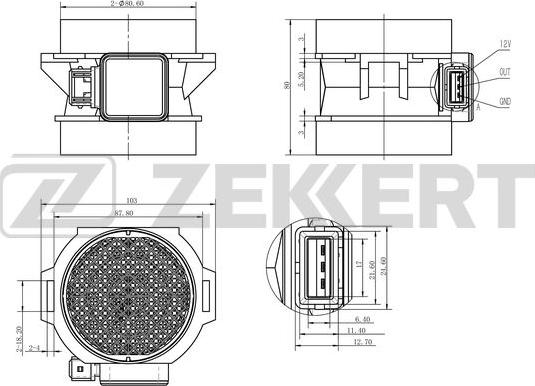 Zekkert SE-1018 - Débitmètre de masse d'air cwaw.fr