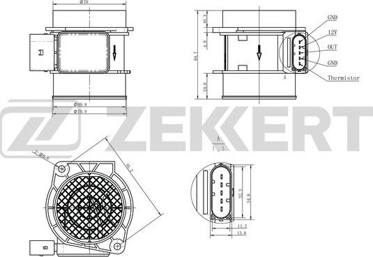 Zekkert SE-1089 - Capteur, pression du tuyau d'admission cwaw.fr