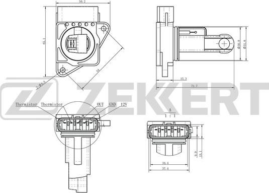 Zekkert SE-1086 - Capteur, pression du tuyau d'admission cwaw.fr