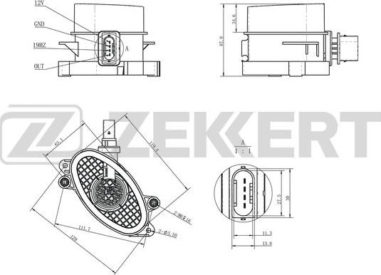 Zekkert SE-1087 - Capteur, pression du tuyau d'admission cwaw.fr