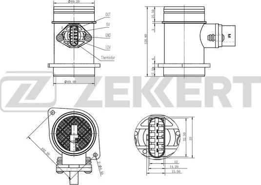 Zekkert SE-1024 - Débitmètre de masse d'air cwaw.fr