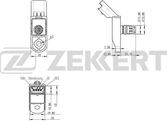 Zekkert SE-1028 - Capteur, pression du tuyau d'admission cwaw.fr