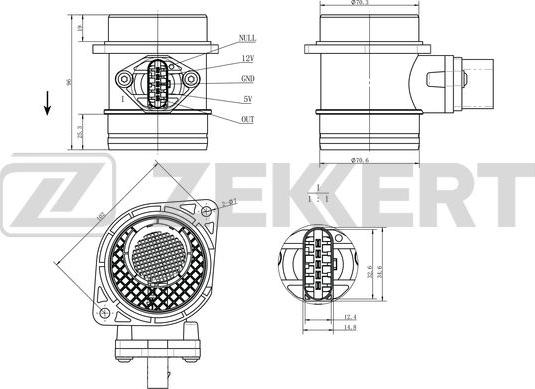 Zekkert SE-1070 - Capteur, pression du tuyau d'admission cwaw.fr