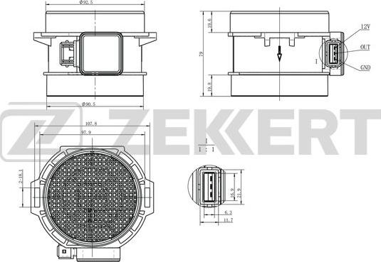 Zekkert SE-1071 - Capteur, pression du tuyau d'admission cwaw.fr