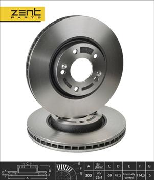 ZENTPARTS Z05986 - Disque de frein cwaw.fr