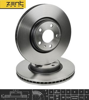 ZENTPARTS Z06059 - Disque de frein cwaw.fr