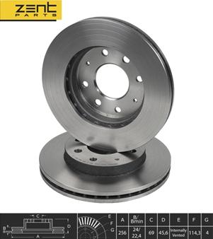 ZENTPARTS Z06062 - Disque de frein cwaw.fr