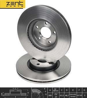 ZENTPARTS Z06019 - Disque de frein cwaw.fr