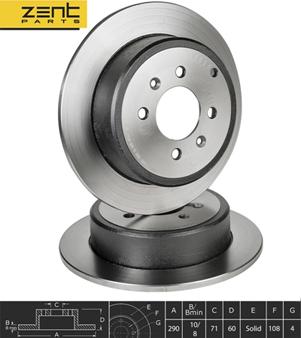 ZENTPARTS Z06033 - Disque de frein cwaw.fr