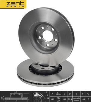 ZENTPARTS Z06078 - Disque de frein cwaw.fr