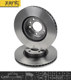 ZENTPARTS Z06146 - Disque de frein cwaw.fr