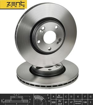 ZENTPARTS Z06171 - Disque de frein cwaw.fr