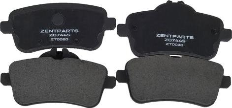 ZENTPARTS Z07445 - Kit de plaquettes de frein, frein à disque cwaw.fr