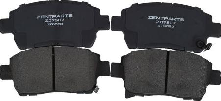 ZENTPARTS Z07507 - Kit de plaquettes de frein, frein à disque cwaw.fr