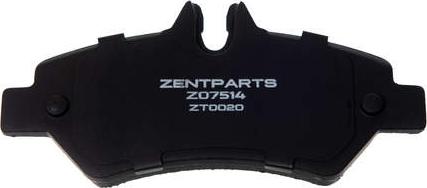 ZENTPARTS Z07514 - Kit de plaquettes de frein, frein à disque cwaw.fr