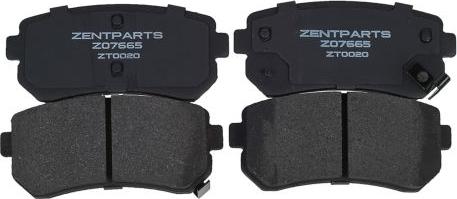 ZENTPARTS Z07665 - Kit de plaquettes de frein, frein à disque cwaw.fr