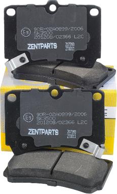 ZENTPARTS Z07393 - Kit de plaquettes de frein, frein à disque cwaw.fr