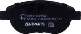 ZENTPARTS Z07301 - Kit de plaquettes de frein, frein à disque cwaw.fr