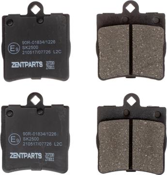 ZENTPARTS Z07330 - Kit de plaquettes de frein, frein à disque cwaw.fr