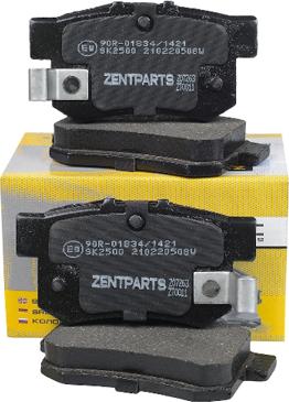 ZENTPARTS Z07263 - Kit de plaquettes de frein, frein à disque cwaw.fr