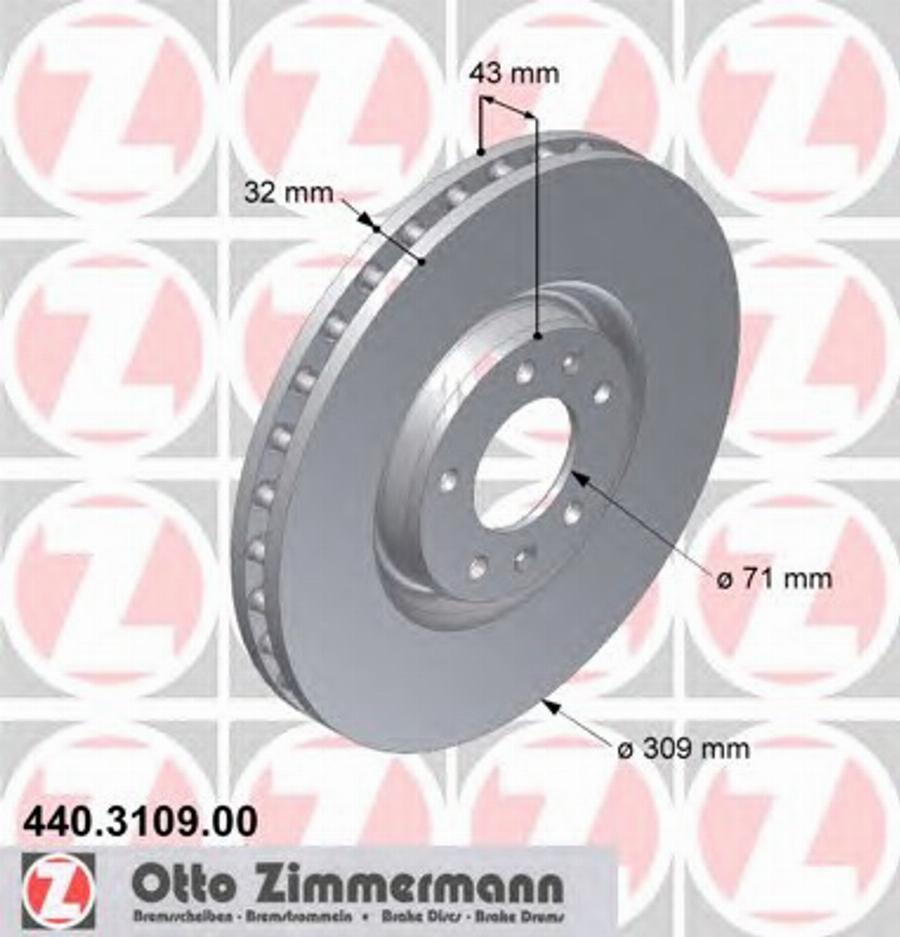 Zimmermann 440.3109.00 - Disque de frein cwaw.fr