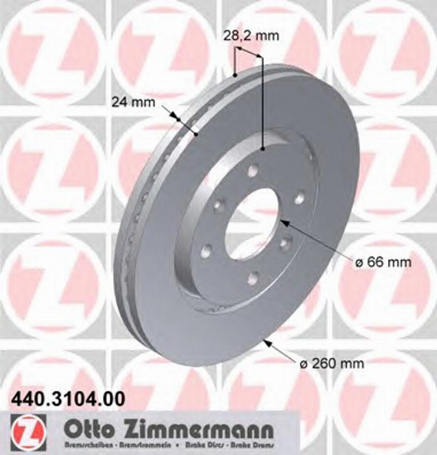 Zimmermann 440.3104.00 - Disque de frein cwaw.fr