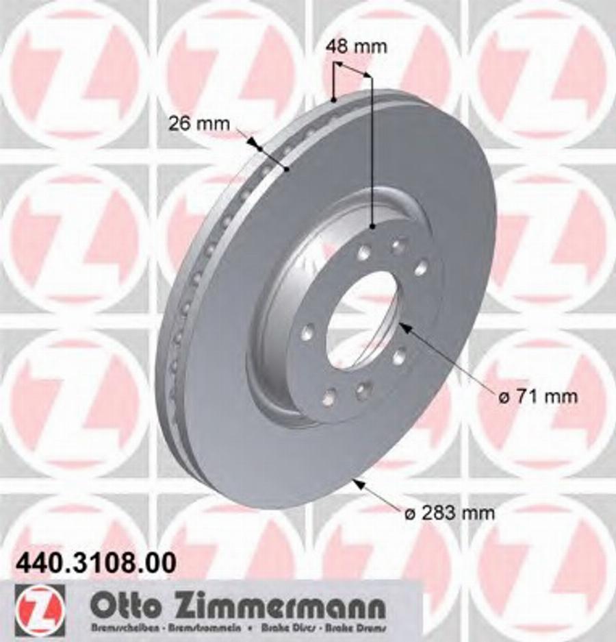 Zimmermann 440.3108.00 - Disque de frein cwaw.fr