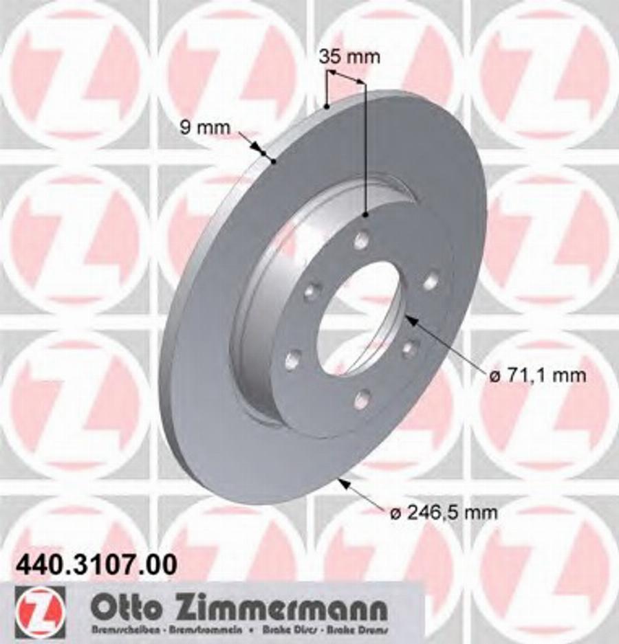 Zimmermann 440 3107 00 - Disque de frein cwaw.fr