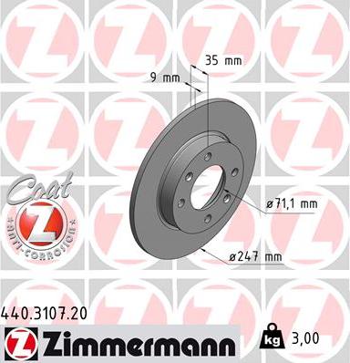 Zimmermann 440.3107.20 - Disque de frein cwaw.fr