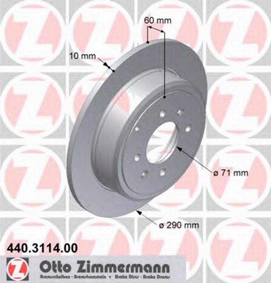 Zimmermann 440.3114.00 - Disque de frein cwaw.fr