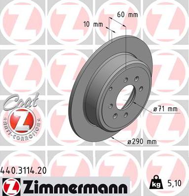 Zimmermann 440.3114.20 - Disque de frein cwaw.fr