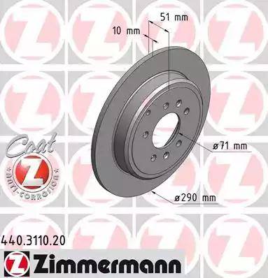 Zimmermann 440.3110.20 - Disque de frein cwaw.fr