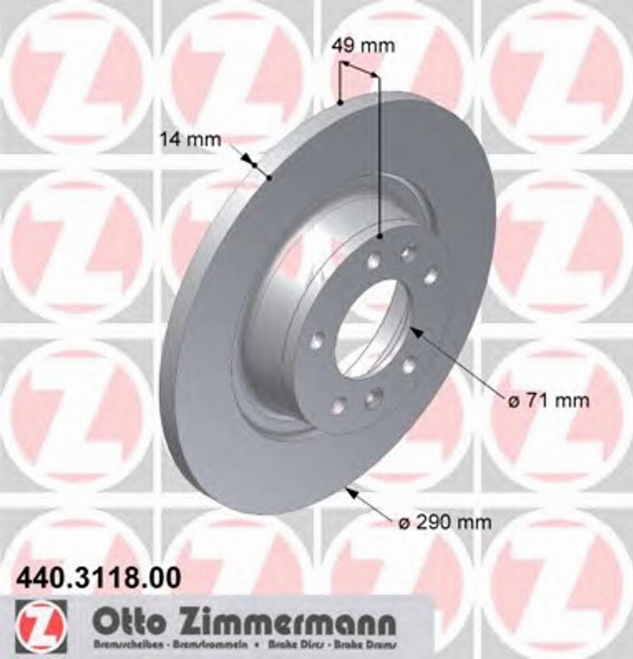 Zimmermann 440.3118.00 - Disque de frein cwaw.fr