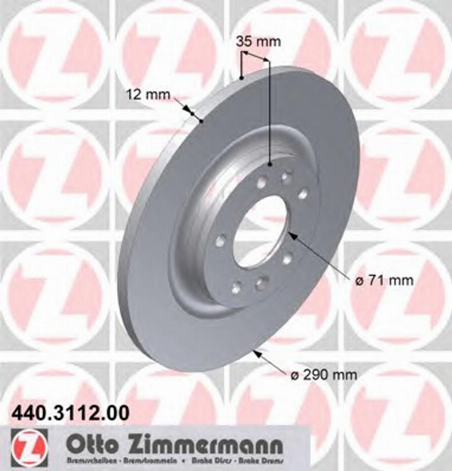 Zimmermann 440.3112.00 - Disque de frein cwaw.fr