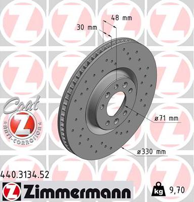 Zimmermann 440.3134.52 - Disque de frein cwaw.fr