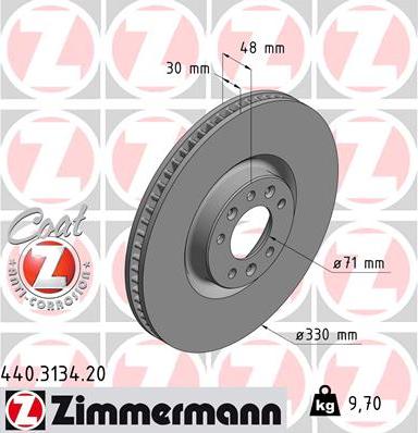 Zimmermann 440.3134.20 - Disque de frein cwaw.fr