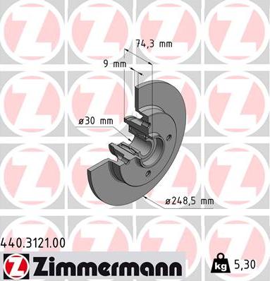 Zimmermann 440.3121.00 - Disque de frein cwaw.fr