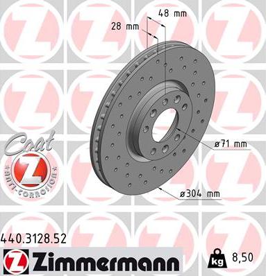 Zimmermann 440.3128.52 - Disque de frein cwaw.fr