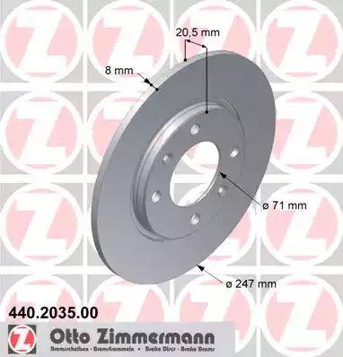 Zimmermann 440.2035.00 - Disque de frein cwaw.fr