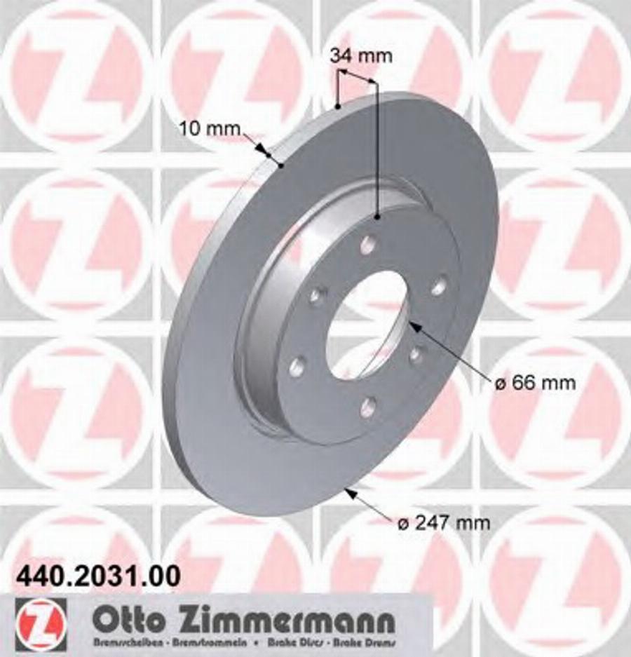 Zimmermann 440 2031 00 - Disque de frein cwaw.fr