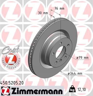 Zimmermann 450.5205.20 - Disque de frein cwaw.fr